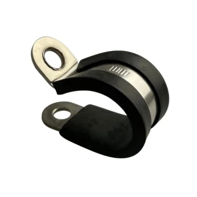 Afbeelding van On1shelf 10x 6mm Rubber Gevoerde P Clips Slang Pijpklem Roestvrij Staal Premium Kwaliteit