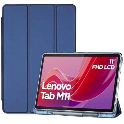 Afbeelding van ProCase Hoes voor 11&quot; Lenovo Tab M11 2024 met pennenhouder, ultradun en licht Smart Case Cover Navy