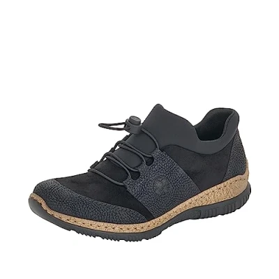 Afbeelding van Rieker Dames N32x8 Sneakers, zwart 00, 40 EU