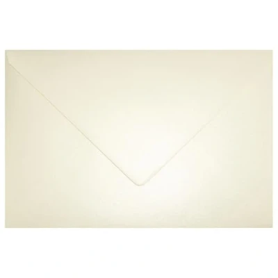 Afbeelding van Netuno 100 parelmoer crème C5 enveloppen 162x229mm Aster Metallic Cream puntige klep zonder venster parelglans voor uitnodigingen wenskaarten bedankbriefje