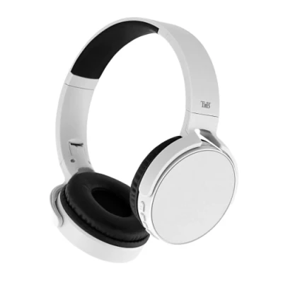 Afbeelding van T&#039;NB Draadloze Bluetooth 5.0 hoofdtelefoon, model Single 2, 8 uur luistertijd, verstelbaar, jackstekker, comfortabel, microfoon en geïntegreerde bedieningselementen, voor sport training zilver