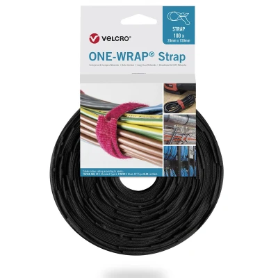 Afbeelding van VELCRO® One Wrap® band 25 mm x 300 mm, 100 stuks, zwart