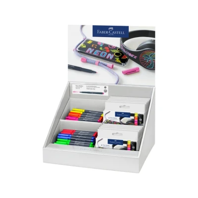 Afbeelding van Faber Castell markers Neon display 120 stuks assorti kleuren FC 160812