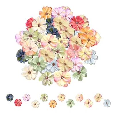 Afbeelding van PFLYPF 60 sterrentaalbloemen, kunstbloemkoppen, doe het zelf decoraties, handgemaakte bloemen, gebruikt om bruiloft, feest, bruiloftsauto te versieren