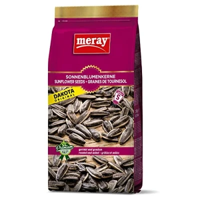 Afbeelding van Dakota Zonnebloemzaad geroosterd en gezouten met schaal van Meray, 2 x 250 g