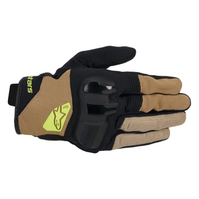 Afbeelding van Alpinestars Chrome V2 Motorfiets handschoenen, zwart groen bruin beige, afmeting S voor man