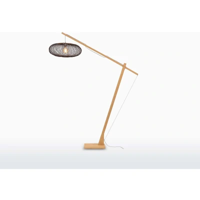 Afbeelding van GOOD&amp;MOJO Vloerlamp Cango Bamboe/Zwart 175x60x207cm Bruin