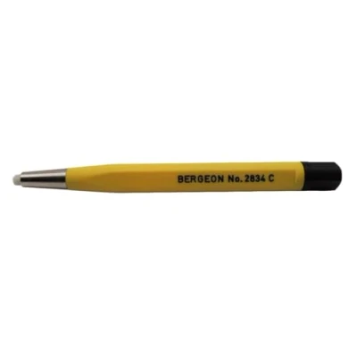 Afbeelding van BERGEON Handkrabborstel 2834, potloodvorm, verwisselbare borstel, voor fijne reinigingswerkzaamheden aan horlogebehuizingen, glasvezel.