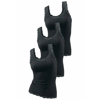 Afbeelding van H.I.S Tanktop met kant (Set van 3)