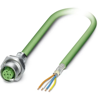 Afbeelding van Phoenix Contact 1437782 Sensor/actuator inbouwconnector M12 Aantal polen (sensoren): 4 Bus, inbouw 2.00 m 1 stuk(s)