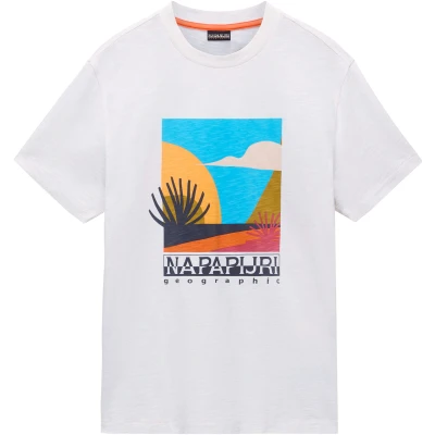 Afbeelding van Napapijri Arbia Tshirt print, Heren, Maat: Small, White whisper