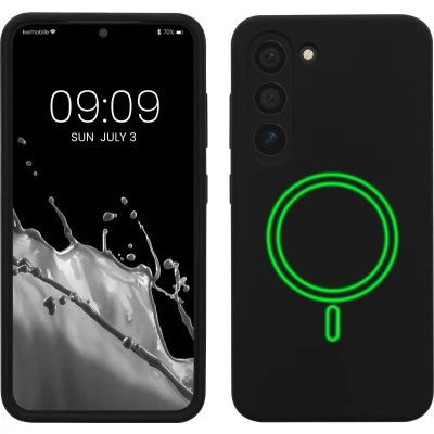 Afbeelding van kwmobile telefoonhoesje geschikt voor Samsung Galaxy S23 Hoesje met magneet compatibel MagSafe Smartphone case in zwart