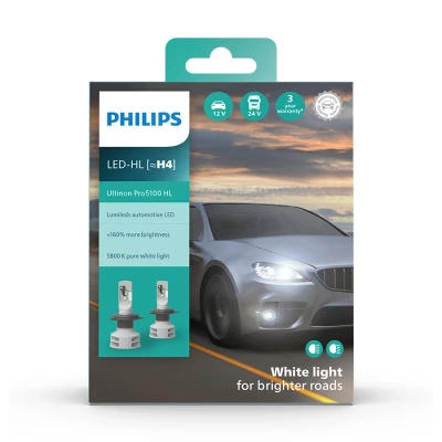 Afbeelding van Philips H4 LED Koplamp 12/24V 12W 2 Stuks