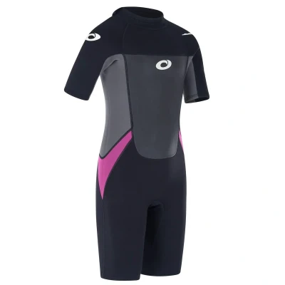 Afbeelding van Osprey Origin 3/2mm Neopreen Shorty Wetsuit in Roze voor Kinderen XXS 21.5&quot; Geschikt voor: Lengte 99 107 cm Borst 57 62 Ideaal Zomerse Watersporten