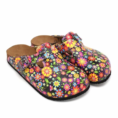 Afbeelding van Goby Flower Pop Dames Clogs Vegan Handmade Maat 38