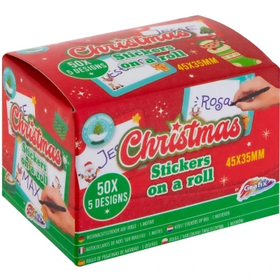 Afbeelding van Grafix Kerststickers 50 stuks op rol