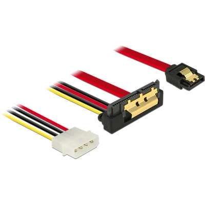 Afbeelding van Delock Kabel SATA 6 Gb/s 7 Pin Buchse + Molex 4 Strom Stecker &gt; S
