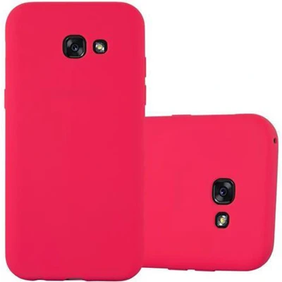 Afbeelding van Cadorabo Hoesje geschikt voor Samsung Galaxy A5 2017 in CANDY ROOD Beschermhoes TPU silicone Case Cover