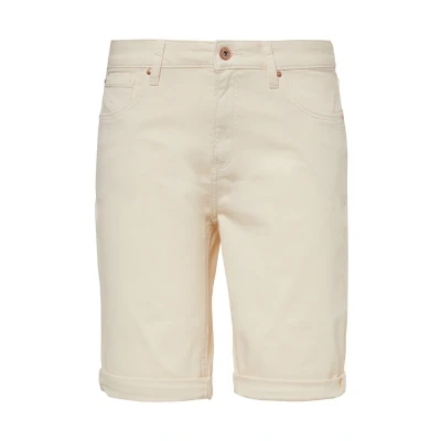 Afbeelding van Q/S by s.Oliver satijnen regular waist denim short ecru