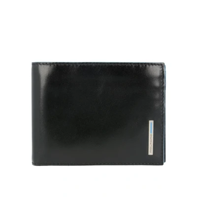 Afbeelding van Piquadro Blue Square Men&#039;s Wallet With Coin Pocket Black