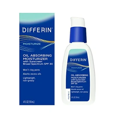 Afbeelding van Differin Oil Absorbing Moisturizer with Sunscreen Broad Spectrum UVA/UVB SPF 30, 1 pack, 4oz
