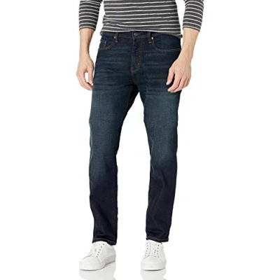 Afbeelding van Amazon Essentials Men&#039;s Spijkerbroek met atletische pasvorm, Donker indigo/Gespoeld, 42W / 28L