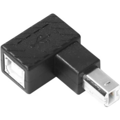 Afbeelding van USB B naar adapter haaks boven USB2.0 / zwart