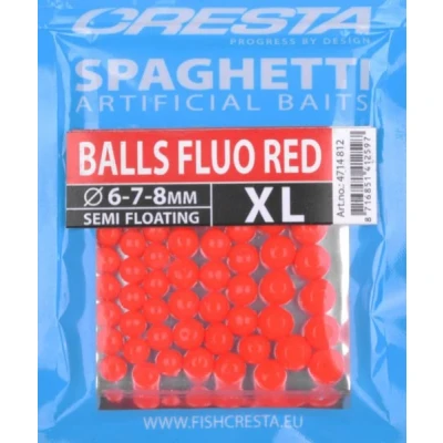 Afbeelding van Cresta Spaghetti Balls Xlarge (6 7 8mm) Kleur : Fluo Red