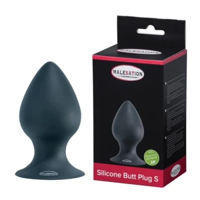 Afbeelding van MALESATION Buttplug Silicone Size S Zwart