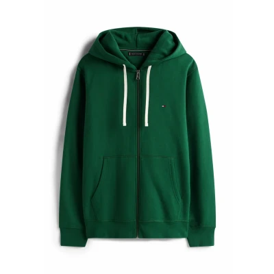 Afbeelding van Tommy Hilfiger Heren ESSENTIAL FLEECE RITS Through MW0MW37234 Zip Hoodie, Groen, L, Groen (Sier Groen), L
