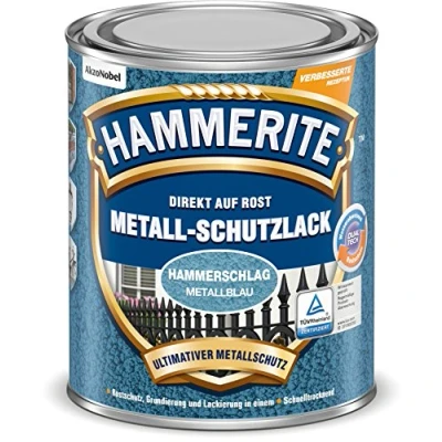 Afbeelding van HAMMERITE 5087612 metaalbeschermende lak hamerslag 0,250 L, metaalblauw, 250 ml (1 stuk)