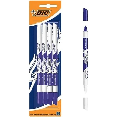Afbeelding van BIC Mini Ink Eater Inktwissers Blauw, Pak van 4 Stuks