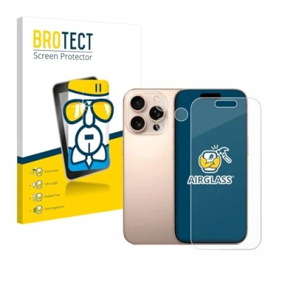 Afbeelding van BROTECT Glas Screen Protector voor Apple iPhone 16 Pro (Voor+Camera) Schermbeschermer [9H Hardheid, Beschermglas Folie niet Gehard Glas]