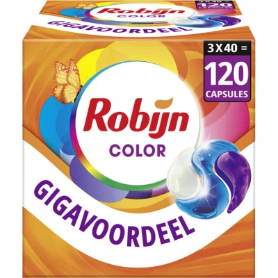 Afbeelding van 3x Robijn Wascapsules 3 in 1 Color 40 stuks