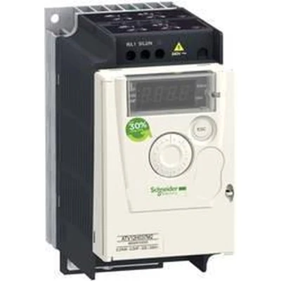 Afbeelding van Schneider frequentieregelaar atv12 1f 200240vac 50 60hz 0 55kw met c1 emc filter en koelplaat modbus atv12h055m2