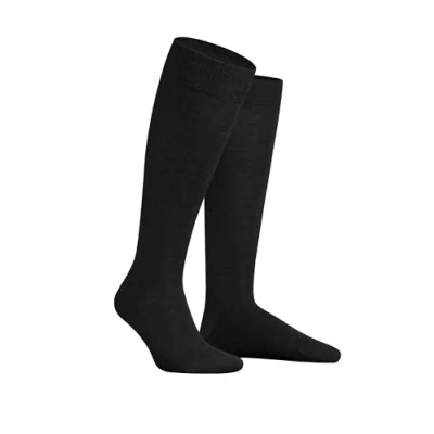 Afbeelding van Hudson ONLY 2 PACK Wool Heren Kniekousen Black Maat 43 46