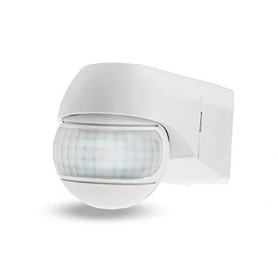 Afbeelding van HUBER Motion 3LV hoek infrarood bewegingsmelder 220 IP44 I 12 24V AC DC, potentieel vrij contact, geschikt voor led, horizontaal/verticaal verstelbaar, wit