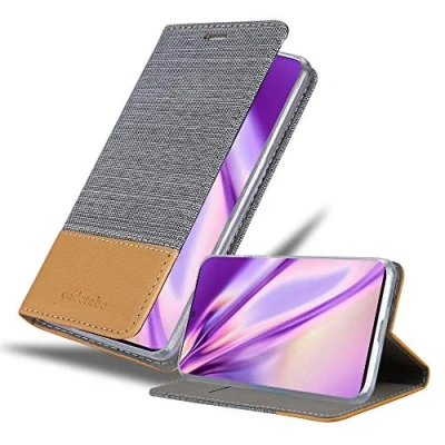 Afbeelding van Cadorabo Hoesje geschikt voor Samsung Galaxy S20 in LICHTGRIJS BRUIN Beschermhoes met magnetische sluiting, standfunctie en kaartvakje Book Case Cover Etui