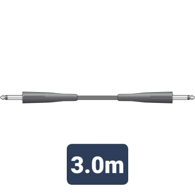 Afbeelding van luidsprekerkabel 6,3 mm mono jack 3 meter