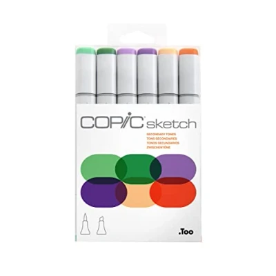 Afbeelding van Copic Sketch Marker Set Intermediate tonen 6 stuks
