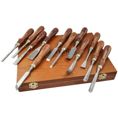 Afbeelding van Faithfull Wood Carving Chisel Set of 12 in Presentation Case
