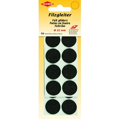 Afbeelding van Kleiber Felt Gliders 22mm Zwart, 18 x 8 1 cm