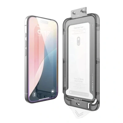 Afbeelding van elago Getemperd Glas + Schermbeschermer Compatibel met iPhone 16, 9H Oppervlaktehardheid, Anti Vingerafdruk, Onbreekbaar, Krasbescherming, Kristalheldere Helderheid, Bubbelvrij