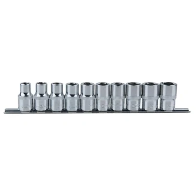 Afbeelding van KS Tools, Dopsleutel + dopmoer, 1/2&quot; CHROMEplus zeskant dopsleutelset (19 mm, 10 14 18 11 12 17 15 13 16 mm)