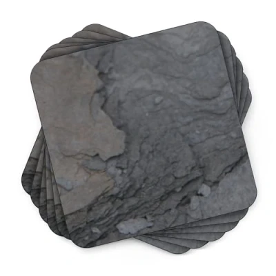 Afbeelding van Portmeirion Home &amp; Gifts Pimpernel Midnight leisteen onderzetters, set van 6, 10,5 x
