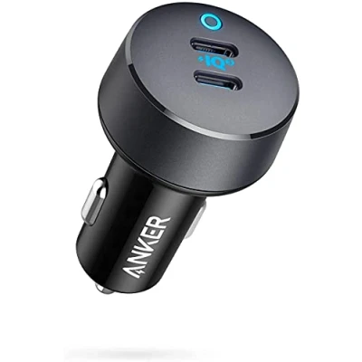 Afbeelding van Anker PowerDrive III Duo USB C lader voor in de auto, 40W 2 poorts PowerIQ 3.0 lader, stroomvoorziening iPhone 13/13 Mini/13 Pro/13 Pro Max/12, Galaxy S10/S9, Pixel, iPad/iPad Mini en meer
