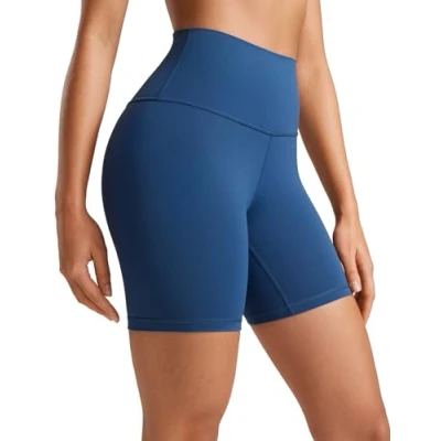 Afbeelding van CRZ Yoga Dames Butterluxe Short 6&#039;&#039; Hoge Taille Workout Gym Leggings Hardlopen Spandex Biker Shorts Franse marine XS