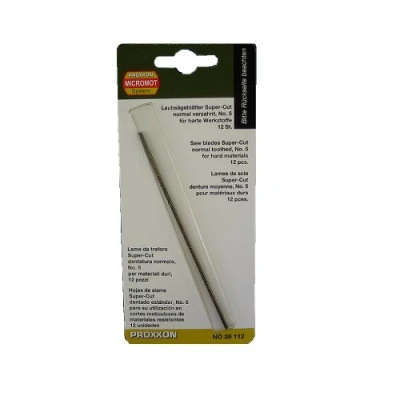 Afbeelding van Proxxon 28112 12 stuk(s) Super Cut bladzaagblad voor ijzer, normaal vertand, (nr. 5: 36 tanden op 25 mm), stuks