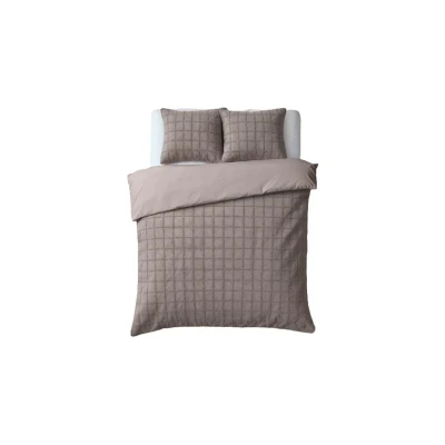 Afbeelding van Dekbedovertrek Teddy 1 Persoons 140x200 Sleeptime Taupe