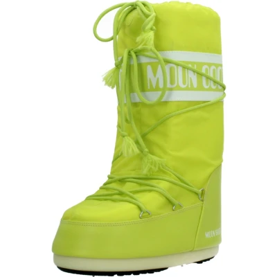 Afbeelding van Moon Boot ICON Unisex Veterlaarzen, Maat: 39 41, Lime Imitatieleer/ textiel